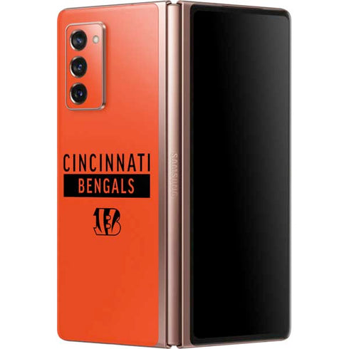 NFL Cincinnati Bengals Orange Performance Series Galaxy Z Fold2 5G Skin