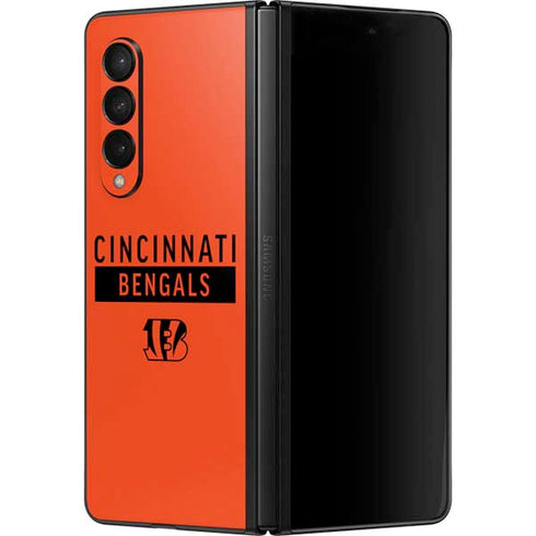 NFL Cincinnati Bengals Orange Performance Series Galaxy Z Fold3 5G Skin