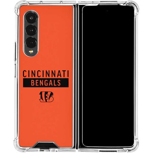 NFL Cincinnati Bengals Orange Performance Series Galaxy Z Fold4 5G Clear Case