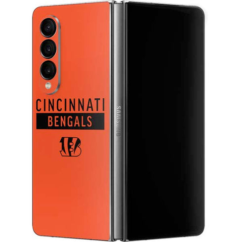NFL Cincinnati Bengals Orange Performance Series Galaxy Z Fold4 5G Skin