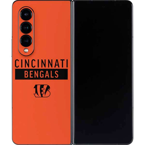 NFL Cincinnati Bengals Orange Performance Series Galaxy Z Fold4 5G Skin