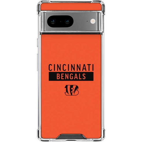 NFL Cincinnati Bengals Orange Performance Series Google Pixel 8 Clear Case
