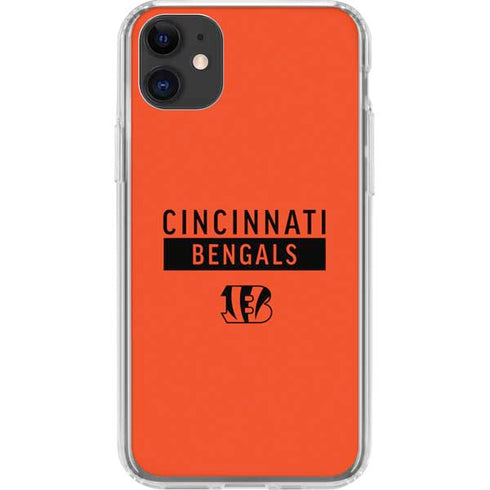 NFL Cincinnati Bengals Orange Performance Series iPhone 11 Clear Case