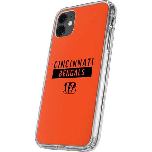 NFL Cincinnati Bengals Orange Performance Series iPhone 11 Clear Case