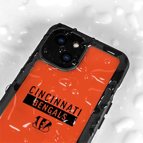 NFL Cincinnati Bengals Orange Performance Series iPhone 13 Mini Waterproof Case