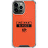 NFL Cincinnati Bengals Orange Performance Series iPhone 15 Pro Max Clear Case
