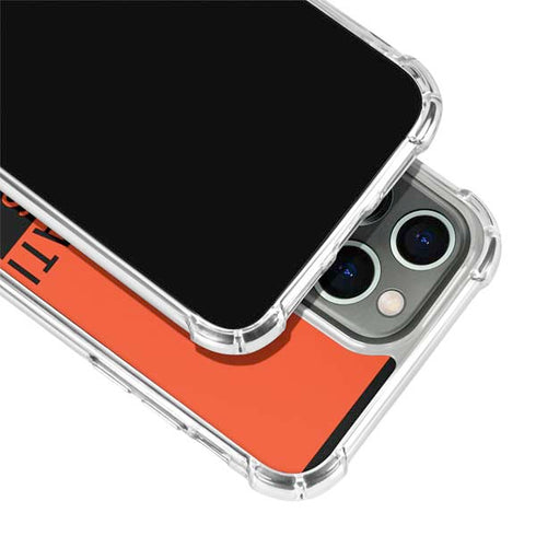 NFL Cincinnati Bengals Orange Performance Series iPhone 15 Pro Max Clear Case