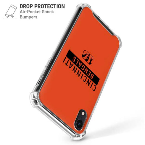 NFL Cincinnati Bengals Orange Performance Series iPhone XR Clear Case