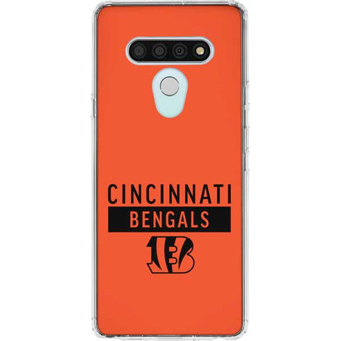 NFL Cincinnati Bengals Orange Performance Series LG Stylo 6 Clear Case