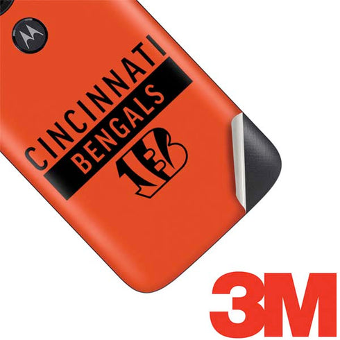 NFL Cincinnati Bengals Orange Performance Series Moto E5 Play Skin