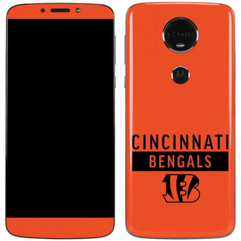 NFL Cincinnati Bengals Orange Performance Series Moto E5 Plus Skin