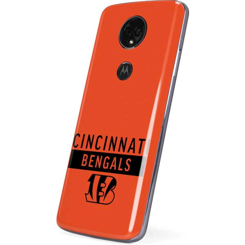 NFL Cincinnati Bengals Orange Performance Series Moto E5 Plus Skin