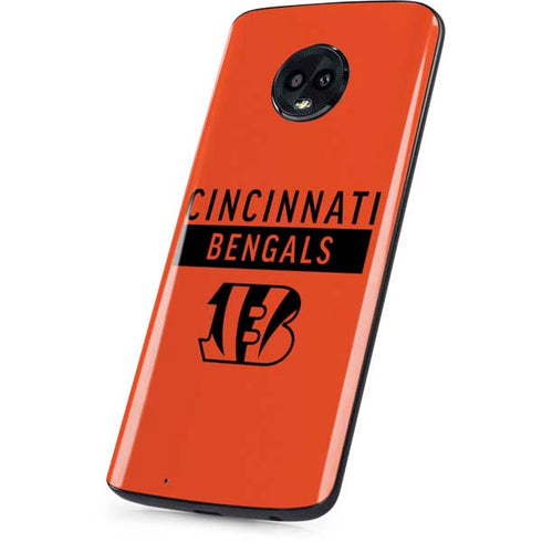 NFL Cincinnati Bengals Orange Performance Series Moto G6 Skin