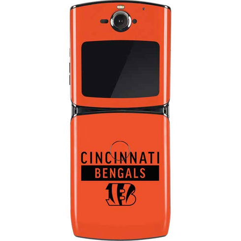 NFL Cincinnati Bengals Orange Performance Series Motorola RAZR Skin