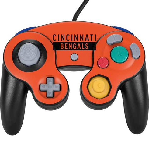 NFL Cincinnati Bengals Orange Performance Series Nintendo GameCube Controller Skin
