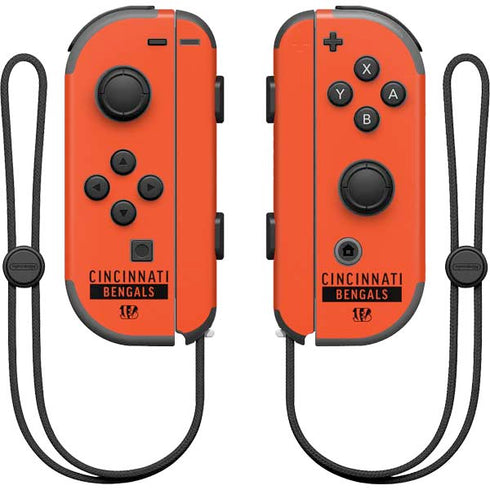 NFL Cincinnati Bengals Orange Performance Series Nintendo Joy-Con (L/R) Controller Skin