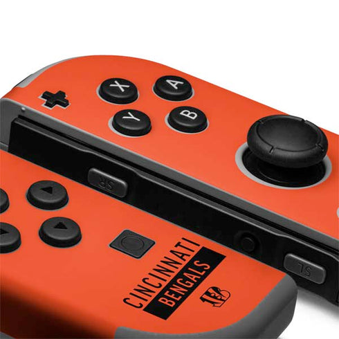 NFL Cincinnati Bengals Orange Performance Series Nintendo Joy-Con (L/R) Controller Skin