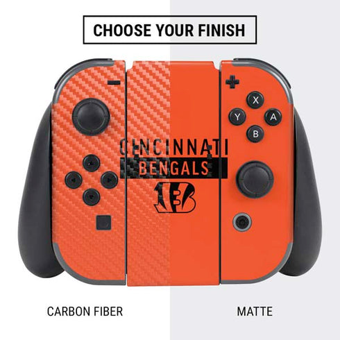 NFL Cincinnati Bengals Orange Performance Series Nintendo Switch Bundle Skin