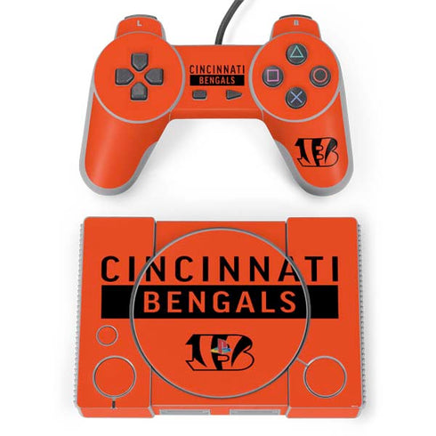 NFL Cincinnati Bengals Orange Performance Series PlayStation Classic Bundle Skin
