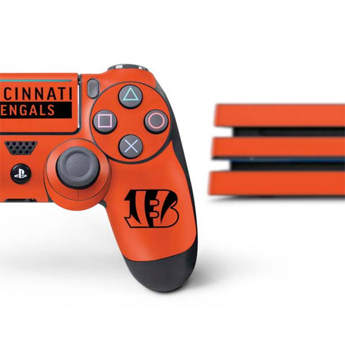 NFL Cincinnati Bengals Orange Performance Series PS4 Pro Bundle Skin