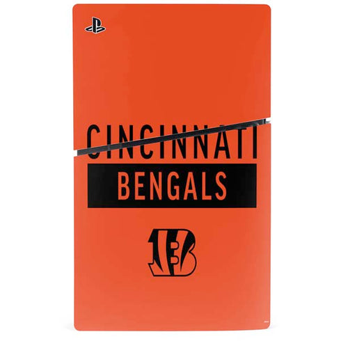NFL Cincinnati Bengals Orange Performance Series PS5 Slim Disk Console Skin