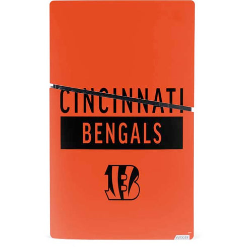 NFL Cincinnati Bengals Orange Performance Series PS5 Slim Digital Edition Console Skin