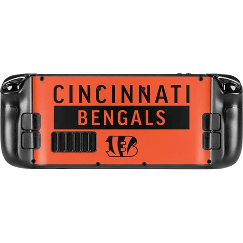 NFL Cincinnati Bengals Orange Performance Series Steam Deck Handheld Gaming Computer Skin