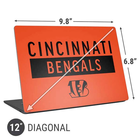 NFL Cincinnati Bengals Orange Performance Series Universal Laptop 12in (9.8 x 6.8in) Skin