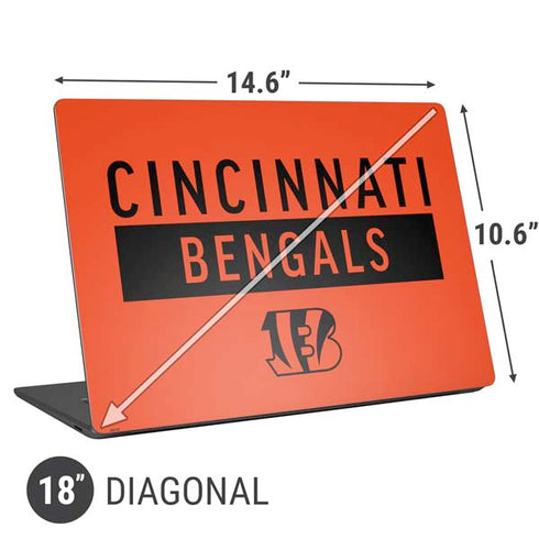 NFL Cincinnati Bengals Orange Performance Series Universal Laptop 18in (14.6 x 10.6in) Skin