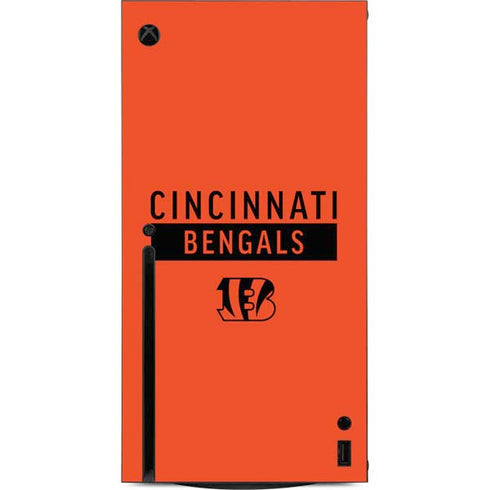 NFL Cincinnati Bengals Orange Performance Series Xbox Series X Console Skin