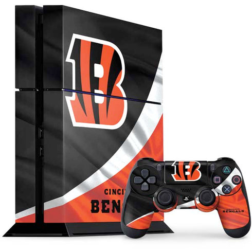 NFL Cincinnati Bengals PS4 Console and Controller Bundle Skin