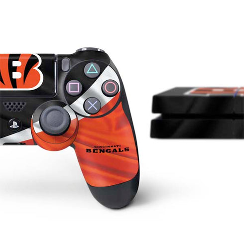 NFL Cincinnati Bengals PS4 Console and Controller Bundle Skin