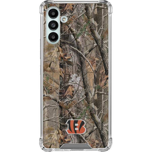 NFL Cincinnati Bengals Realtree AP Camo Galaxy A13 5G Clear Case