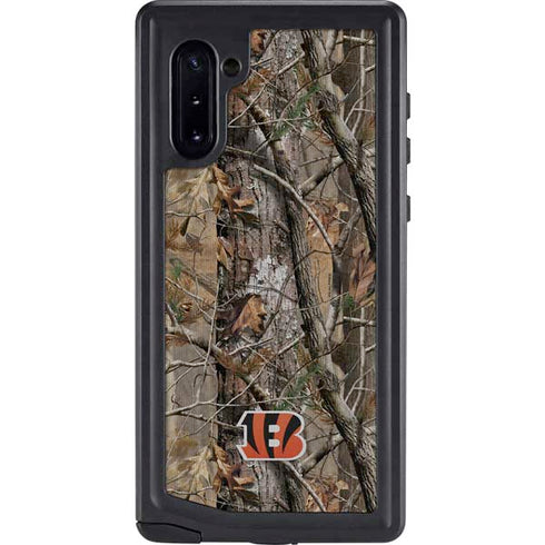 NFL Cincinnati Bengals Realtree AP Camo Galaxy Note 10 Waterproof Case