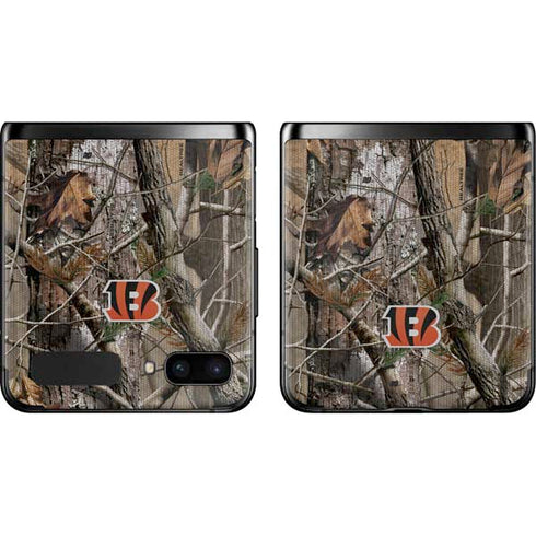 NFL Cincinnati Bengals Realtree AP Camo Galaxy Z Flip Skin