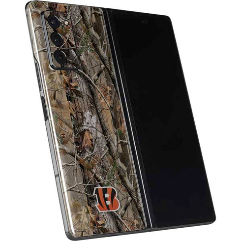 NFL Cincinnati Bengals Realtree AP Camo Galaxy Z Fold2 5G Skin