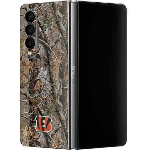 NFL Cincinnati Bengals Realtree AP Camo Galaxy Z Fold4 5G Skin