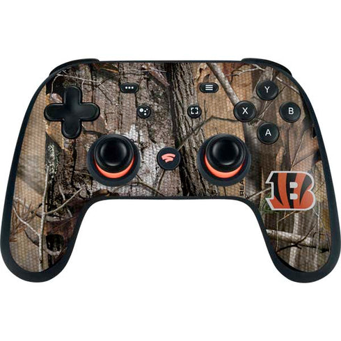 NFL Cincinnati Bengals Realtree AP Camo Google Stadia Controller Skin