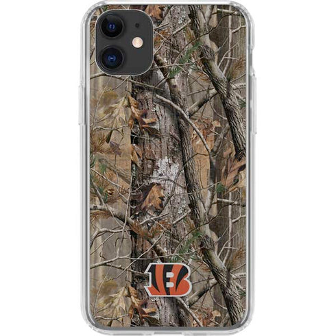 NFL Cincinnati Bengals Realtree AP Camo iPhone 11 Clear Case