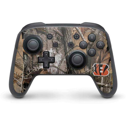 NFL Cincinnati Bengals Realtree AP Camo Nintendo Switch Pro Controller Skin