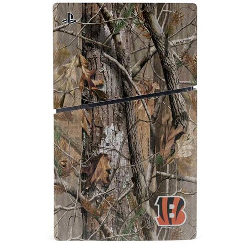 NFL Cincinnati Bengals Realtree AP Camo PS5 Slim Disk Console Skin