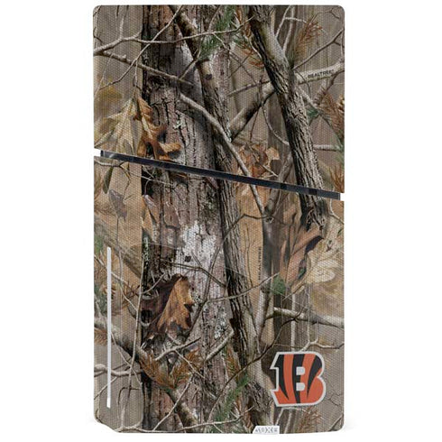 NFL Cincinnati Bengals Realtree AP Camo PS5 Slim Disk Console Skin