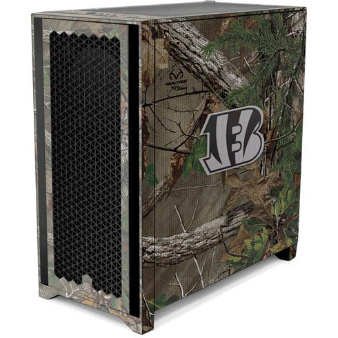 NFL Cincinnati Bengals Realtree Xtra Green Camo Corsair 4000D Tempered Glass Mid-Tower ATX Case Skin