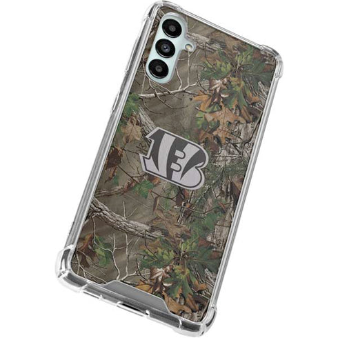 NFL Cincinnati Bengals Realtree Xtra Green Camo Galaxy A14 5G Clear Case