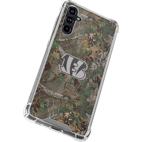 NFL Cincinnati Bengals Realtree Xtra Green Camo Galaxy A54 5G Clear Case