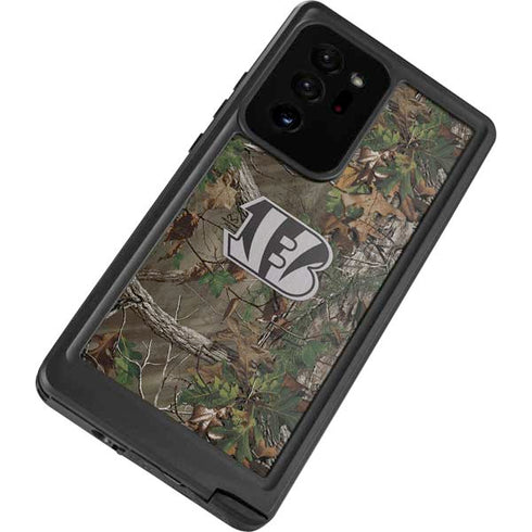NFL Cincinnati Bengals Realtree Xtra Green Camo Galaxy Note20 Ultra 5G Waterproof Case