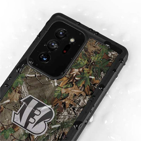 NFL Cincinnati Bengals Realtree Xtra Green Camo Galaxy Note20 Ultra 5G Waterproof Case