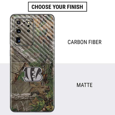 NFL Cincinnati Bengals Realtree Xtra Green Camo Galaxy S20 Ultra 5G Skin