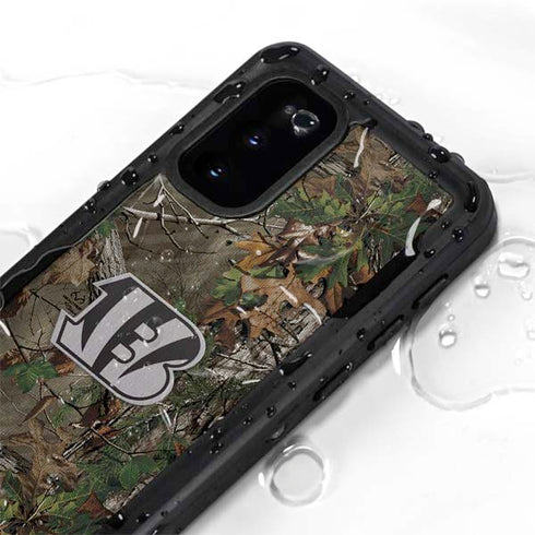 NFL Cincinnati Bengals Realtree Xtra Green Camo Galaxy S20 Waterproof Case