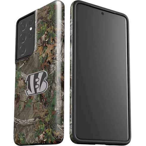 NFL Cincinnati Bengals Realtree Xtra Green Camo Galaxy S21 Ultra 5G Pro Case